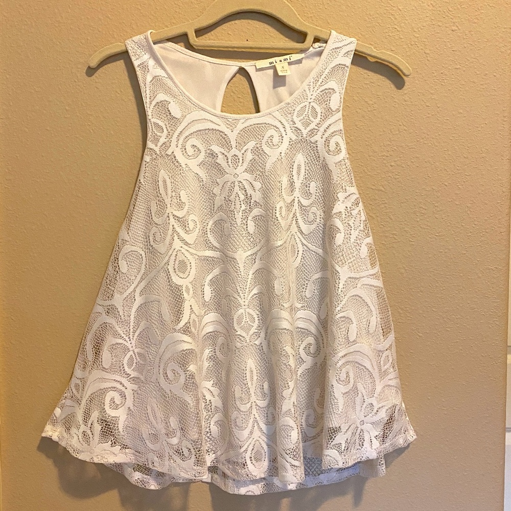 White Lace Tank